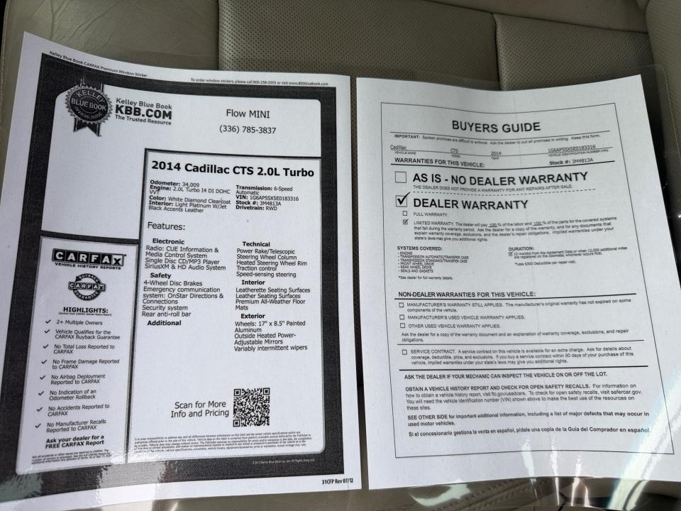 2014 Cadillac CTS RWD