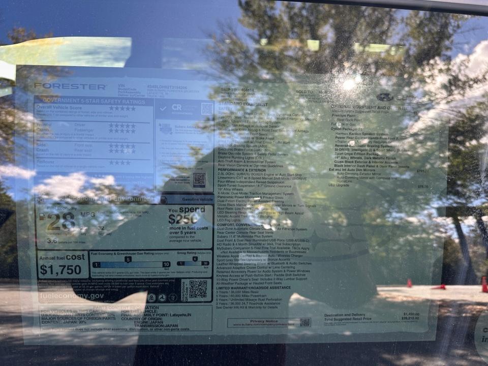 2026 Subaru Forester Sport