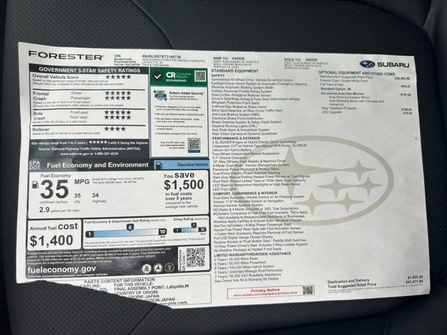 2026 Subaru Forester Limited Hybrid