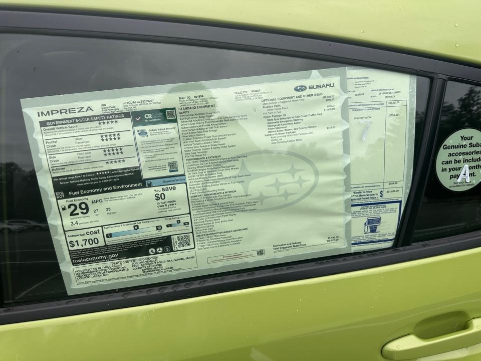 2026 Subaru Impreza Sport