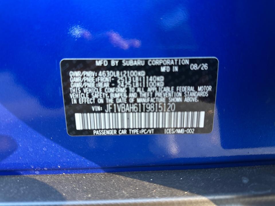 2026 Subaru WRX Premium