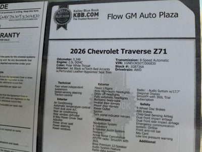 2026 Chevrolet Traverse AWD Z71