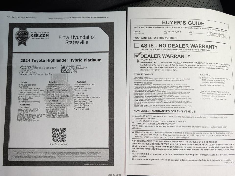 2024 Toyota Highlander Hybrid Hybrid Platinum