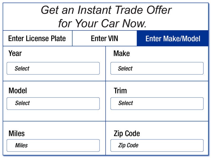 Get an instant trade offer for your car.